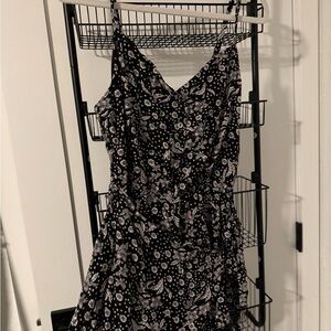 Lily Rose Black and White Floral Midi Dress